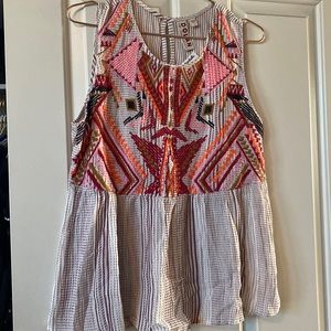 Dolan Left Coast Collection brand embroidered tank top